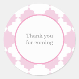 Pink Bridal Shower Favour Labels