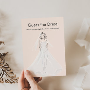 Pink Bridal Shower Guess the Dress Game Invitation