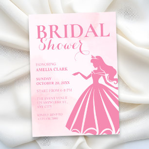 Pink bridal shower invitation