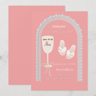 Pink Bridal Shower Invitation   Soon to be Mrs Win