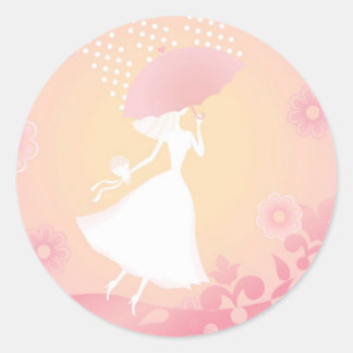 Pink Bridal Shower Small Sticker