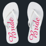 Pink Bride Flip Flops<br><div class="desc">Pink bride flip flops.  Click the "Customize it!" button to add text and more!</div>