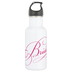 Pink BRIDE to be elegant cursive personalized 532 Ml Water Bottle