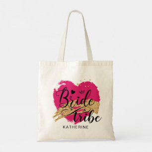 Pink Bride Tribe Personalized Gift for Bridesmaid Tote Bag