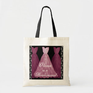 PINK Bridesmaid Dresses Cotton Tote Bag