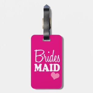 Pink Bridesmaid luggage tag