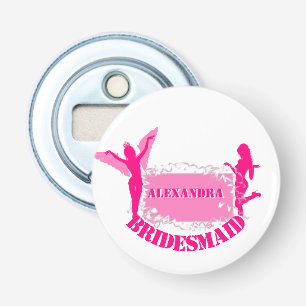 Pink bridesmaids bachelorette   bottle opener