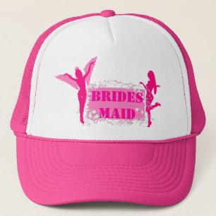 Pink bridesmid bachelorette party trucker hat