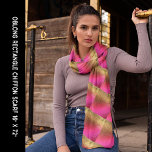 Pink Bronze Gold Shiny Look Abstract Pattern Long Scarf<br><div class="desc">Scarf with colourful shades in abstract art patterns that give a shiny look.  Personalize this template if you want to exchange the image. Customize further for more changes.</div>