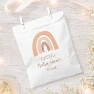 Pink Brown Boho Rainbow Thank You Favour Bag