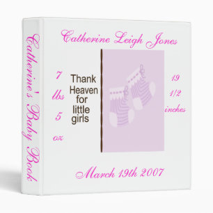 Pink & Brown Bootie Baby Book Binder