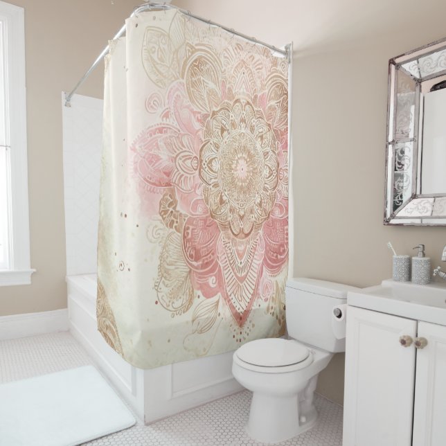 Pink Brown Cream Mandala Bohemian Boho Fashion (In Situ)