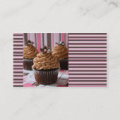Pink & Brown Cupcakes Business Card (Back)