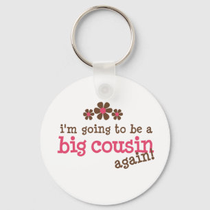 Pink/Brown Flower Big Cousin T-shirt Keychain