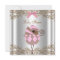 Pink Brown Lace African American Baby Girl Shower