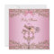Pink Brown Lace Girl Baby Shower Invitations