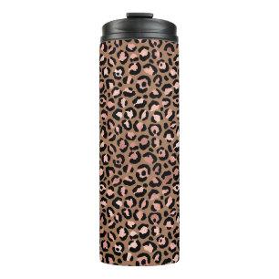 Pink Brown Leopard Thermal Tumbler