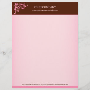 Pink & Brown Letterhead