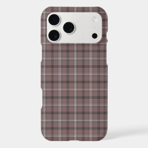 Pink Brown Plaid Classic Pattern iPhone Case