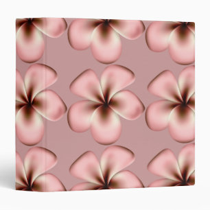 Pink & Brown Plumeria Flower Binder