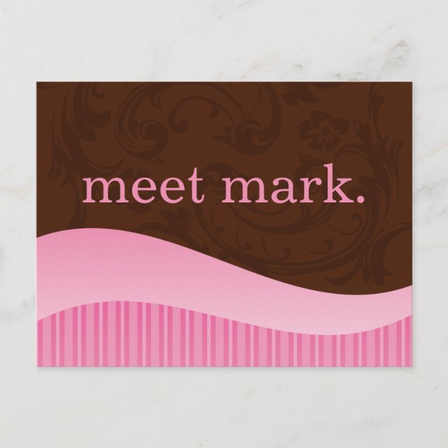 Pink & Brown Sales Postcard (Front)