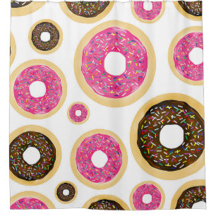 Pink & Brown Sprinkle Doughnuts Modern Fun Cute