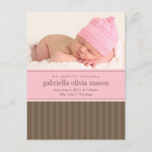 Pink & Brown   Stripes Announcement