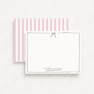 Pink , brown & Stripes from the nursery of, card
