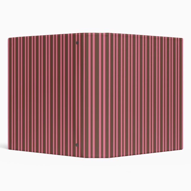 Pink Brown Stripes Pattern Binder (Background)