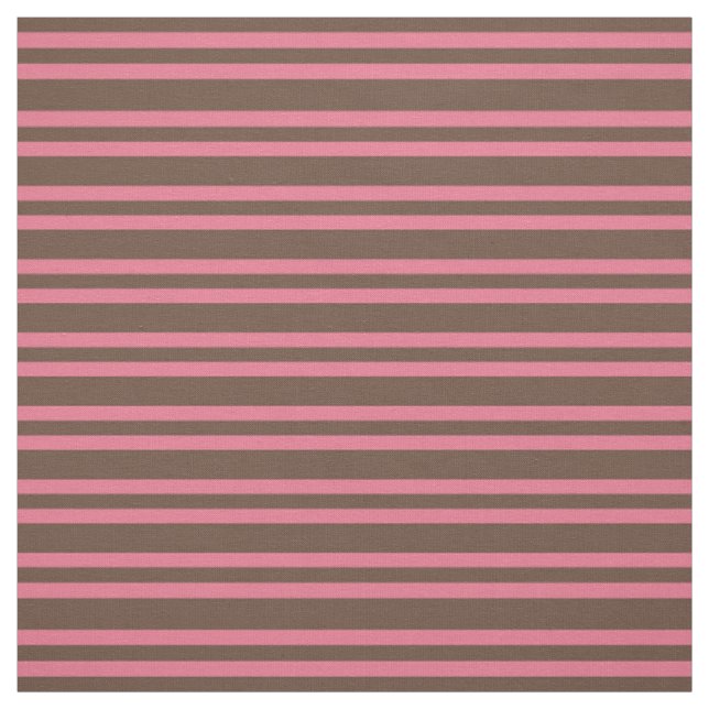 Pink Brown Stripes Seamless Pattern Fabric (Swatch)