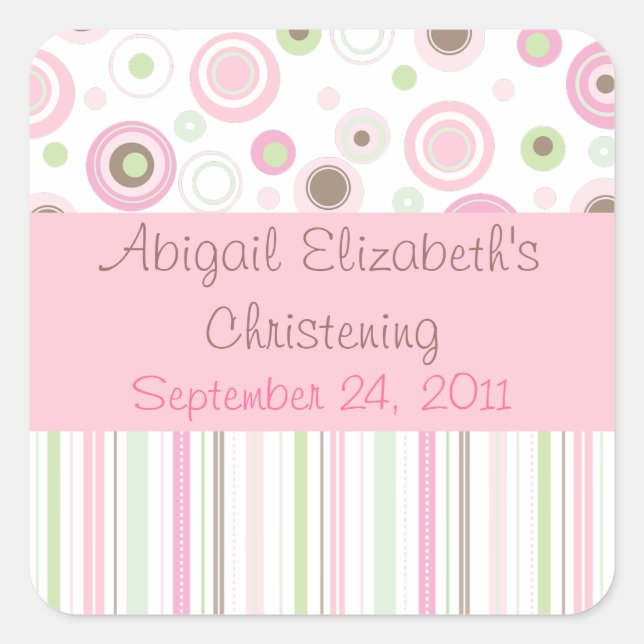 Pink Brown Sweet Girl Polka Dot Favoriser Sticker (Devant)