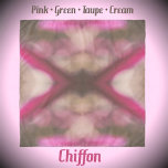 Pink Brown Taupe Green Tie Dye Scarf<br><div class="desc">The look of tie dye in a medley of pink, brown, taupe, green and creamy white is beautifully blended on this boho chic chiffon scarf.
This image is original photography by JLW_PHOTOGRAPHY</div>