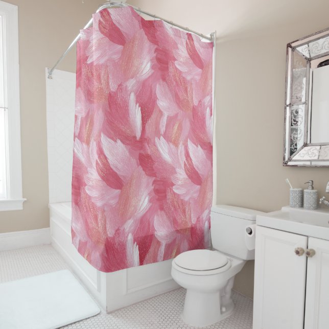 Pink Brush Stroke Glitter Abstract Pattern (In Situ)