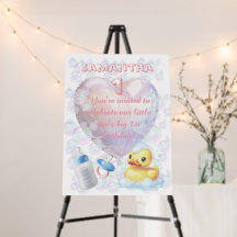 Pink Bubble Duck Birthday Display