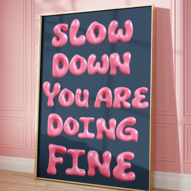 Pink Bubble Typography Wall Art | Motivational (Creator Uploaded)