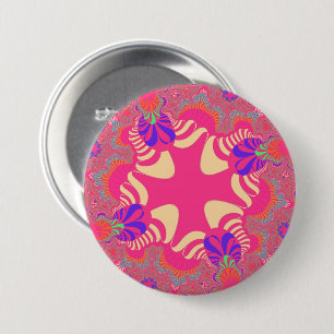 Pink Bubblegum Cross 3 Inch Round Button