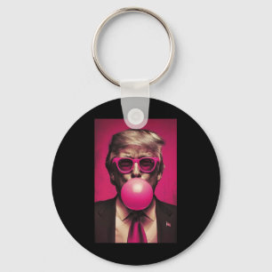 Pink Bubblegum Graphic Keychain