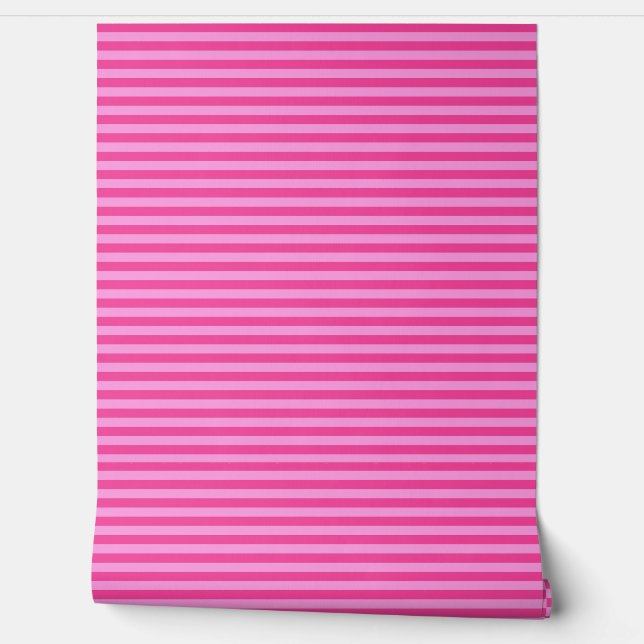 Pink Bubblegum Stripe Retro Style  Wallpaper (Unrolling)