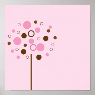 Pink Bubblegum Tree Poster