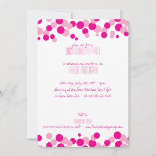 Pink Bubbles Bachelorette Party Invitations