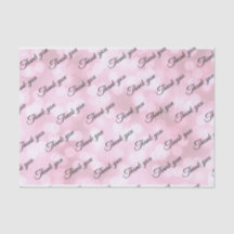 Pink bubbles custom Thank you Wedding tissue paper