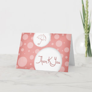 pink bubbles thank you card