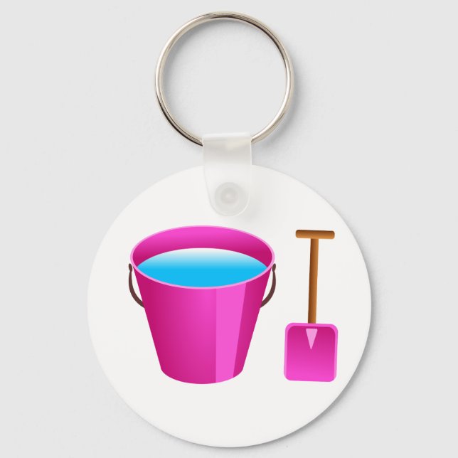 Pink Bucket & Spade Keychain (Front)