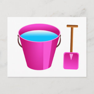 Pink Bucket & Spade Postcard
