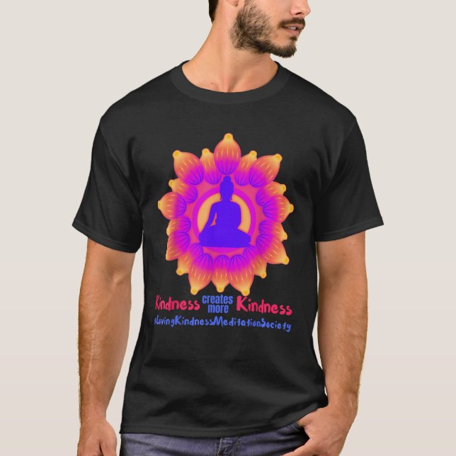 Pink Buddha Mandala Metta Mindful Loving Kindness  T-Shirt (Front)