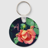 Pink Budding Rose Monogram Motivational