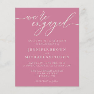 Pink Budget Clean Simple Modern Engagement Flyer