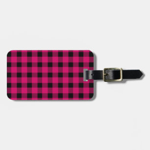Pink Buffalo Country Lumberjack Plaid Luggage Tag