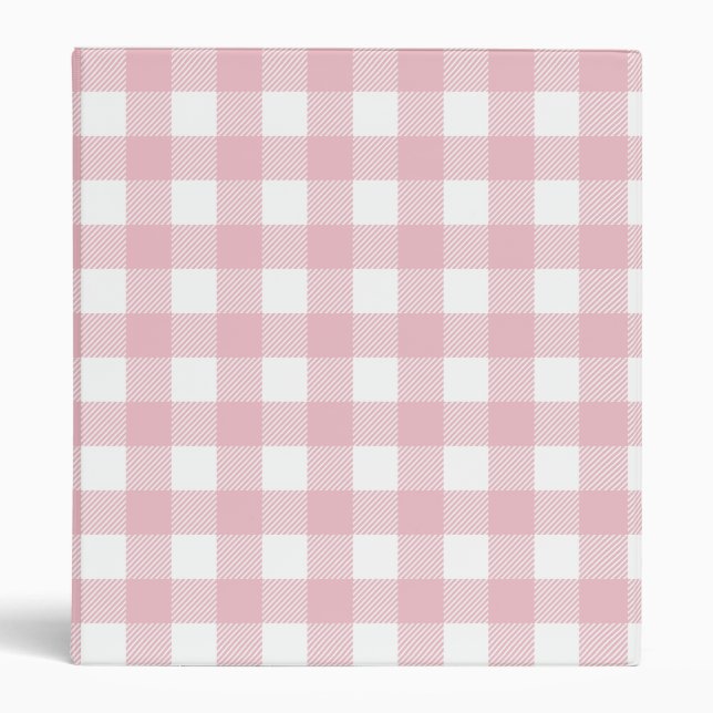 Pink Buffalo Plaid Binder (Front)