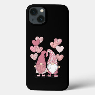 Pink Buffalo Plaid Heart Gnomes Valentine's Day  iPhone 13 Case